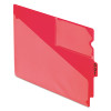 Colored Poly End Tab "Out" Guides, 1/3-Cut: Center Position, For Letter Size Files, Red, 50/Box
