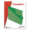 Colored Poly End Tab "Out" Guides, 1/3-Cut: Center Position, For Letter Size Files, Green, 50/Box