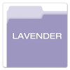 Colored File Folders, 1/3-Cut Tabs: Assorted, Letter Size, Lavender/Light Lavender, 100/Box