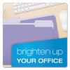 Colored File Folders, 1/3-Cut Tabs: Assorted, Letter Size, Lavender/Light Lavender, 100/Box