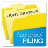 Colored File Folders, 1/3-Cut Tabs: Assorted, Letter Size, Yellow/Light Yellow, 100/Box