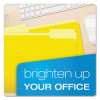 Colored File Folders, 1/3-Cut Tabs: Assorted, Letter Size, Yellow/Light Yellow, 100/Box