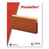 Smart Shield File Pocket, 3.5" Expansion, Legal Size, Red Fiber, 10/Box