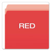 Colored File Folders, Straight Tabs, Letter Size, Red/Light Red, 100/Box