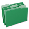 Colored File Folders, 1/3-Cut Tabs: Assorted, Legal Size, Green/Light Green, 100/Box