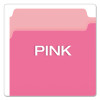 Colored File Folders, 1/3-Cut Tabs: Assorted, Legal Size, Pink/Light Pink, 100/Box