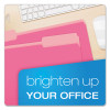 Colored File Folders, 1/3-Cut Tabs: Assorted, Legal Size, Pink/Light Pink, 100/Box