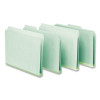 Pressboard Expanding File Folders, 1/3-Cut Tabs: Assorted, Letter Size, 1" Expansion, Green, 25/Box