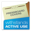 Six-Section Pressboard Classification Folders, Expands 2", 2 Dividers, 6 Embedded Fasteners, Letter Size, Green, 10/Box