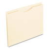 Manila Reinforced File Jackets, 2-Ply Straight Tab, Letter-Size, Manila, 50/Box