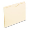 Manila Reinforced File Jackets, 2-Ply Straight Tab, Legal Size, Manila, 100/Box