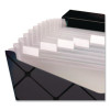 Poly Expanding File, 1.5" Expansion, 13 Sections, Cord/Hook Closure, 1/12-Cut Tabs, Letter Size, Black