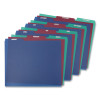 Poly Top Tab File Guides, 1/3-Cut Top Tab, January To December, 8.5 X 11, Assorted Colors, 12/Set