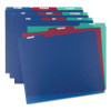 Poly Top Tab File Guides, 1/3-Cut Top Tab, January To December, 8.5 X 11, Assorted Colors, 12/Set