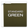 Reinforced Hanging File Folders With Printable Tab Inserts, Letter Size, 1/5-Cut Tabs, Standard Green, 25/Box