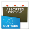 Reinforced Hanging File Folders With Printable Tab Inserts, Legal Size, 1/3-Cut Tabs, Standard Green, 25/Box