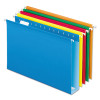 Extra Capacity Reinforced Hanging File Folders With Box Bottom w/ Tabs, 2" Capacity, Legal, 1/5-Cut Tabs, Asst Colors,25/Bx