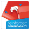 Extra Capacity Reinforced Hanging File Folders With Box Bottom, 2" Capacity, Legal Size, 1/5-Cut Tabs, Red, 25/Box