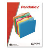 Interior File Folders, 1/3-Cut Tabs: Assorted, Letter Size, Assorted Colors: Blue/Green/Orange/Red/Yellow, 100/Box
