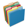 Interior File Folders, 1/3-Cut Tabs: Assorted, Letter Size, Assorted Colors: Blue/Green/Orange/Red/Yellow, 100/Box