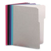 Interior File Folders, 1/3-Cut Tabs: Assorted, Letter Size, Assorted Colors: Aqua/Black/Gray/Pink/Violet, 100/Box