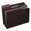 Interior File Folders, 1/3-Cut Tabs: Assorted, Letter Size, Black/Gray, 100/Box
