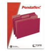 Interior File Folders, 1/3-Cut Tabs: Assorted, Letter Size, Burgundy, 100/Box