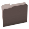 Interior File Folders, 1/3-Cut Tabs: Assorted, Letter Size, Gray, 100/Box