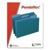 Interior File Folders, 1/3-Cut Tabs: Assorted, Letter Size, Navy Blue, 100/Box