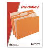 Interior File Folders, 1/3-Cut Tabs: Assorted, Letter Size, Orange, 100/Box