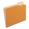 Interior File Folders, 1/3-Cut Tabs: Assorted, Letter Size, Orange, 100/Box