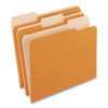 Interior File Folders, 1/3-Cut Tabs: Assorted, Letter Size, Orange, 100/Box