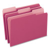 Interior File Folders, 1/3-Cut Tabs: Assorted, Letter Size, Pink, 100/Box