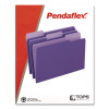 Interior File Folders, 1/3-Cut Tabs: Assorted, Letter Size, Violet, 100/Box