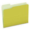 Interior File Folders, 1/3-Cut Tabs: Assorted, Letter Size, Yellow, 100/Box