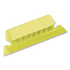 Transparent Colored Tabs For Hanging File Folders, 1/5-Cut, Yellow, 2" Wide, 25/Pack
