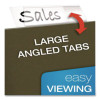 Transparent Colored Tabs For Hanging File Folders, 1/3-Cut, Clear, 3.5" Wide, 25/Pack
