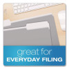 Interior File Folders, 1/3-Cut Tabs: Assorted, Legal Size, Gray, 100/Box