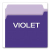 Interior File Folders, 1/3-Cut Tabs: Assorted, Legal Size, Violet, 100/Box