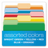 Double Stuff File Folders, 1/3-Cut Tabs: Assorted, Letter Size, Assorted Colors, 50/Pack