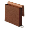Premium Reinforced Expanding Wallet, 5.25" Expansion, 1 Section, Elastic Cord Closure, Letter Size, Red Fiber