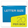 Surehook Hanging Folders, Letter Size, 1/5-Cut Tabs, Assorted Colors, 20/Box