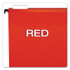 Surehook Hanging Folders, Letter Size, 1/5-Cut Tabs, Red, 20/Box