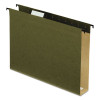 Extra-Capacity Surehook Hanging Folders, 2" Capacity, Letter Size, 1/5-Cut Tabs, Standard Green, 20/Box