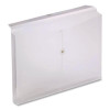 Poly String And Button Envelope, String/Button Closure, 8.5 x 14, Clear, 3/Pack