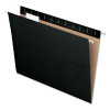 Colored Hanging Folders, Letter Size, 1/5-Cut Tabs, Black, 25/Box