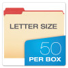 Color Tab File Folders, 1/3-Cut Tabs: Assorted, Letter Size, 0.75" Expansion, Manila, 50/Box