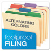 Color Tab File Folders, 1/3-Cut Tabs: Assorted, Letter Size, 0.75" Expansion, Manila, 50/Box
