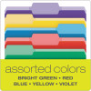 File Folders With Erasable Tabs, 1/3-Cut Tabs: Assorted, Letter Size, Assorted Colors, 30/Pack