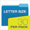 File Folders With Erasable Tabs, 1/3-Cut Tabs: Assorted, Letter Size, Assorted Colors, 30/Pack